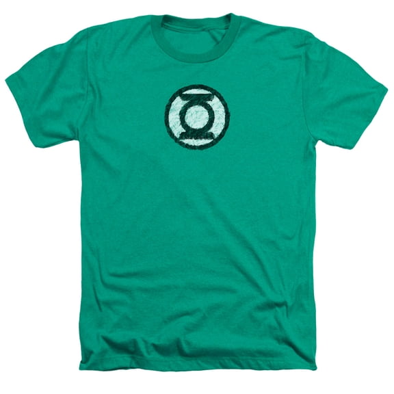Green Lantern - Scribble Lantern Logo - Heather Short Sleeve Shirt - XX-Large