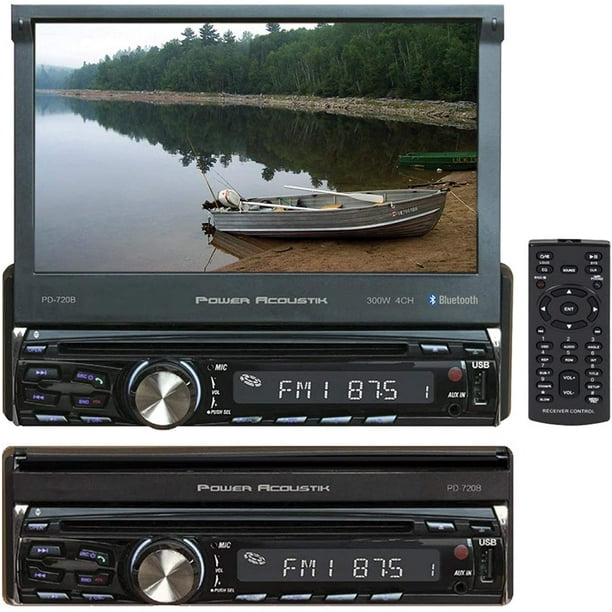 Power Acoustik PD720B Single DIN with 7inch Motorized LCD Touchscreen
