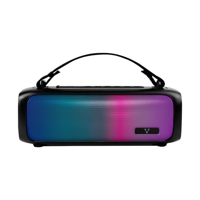 Bocina Bluetooth Vorago BSP-260 Negra con Luces RGB y Asa Portátil