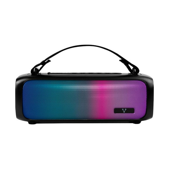 Bocina Bluetooth Vorago BSP-260 Negra con Luces RGB y Asa Portátil multicolor