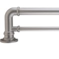 thumbnail image 1 of AIR-1" Industrial Double Curtain Rod Set, 18 to 36 Inches, Antique Silver, 1 of 4