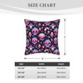 thumbnail image 4 of Haiem cartoon Skull rainbow space Print Velvet Soft Solid Decorative Square Throw Pillow Covers Set with Elegant Piping Christmas Cushion Case for Sofa Bedroom Car-18"x18", 4 of 8