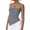 Light Blue, variant on Women's Halter Neck Tube Tank Tops Metal Ring Decor Asymmetric Hem Party Tops, Sizes S-XXL