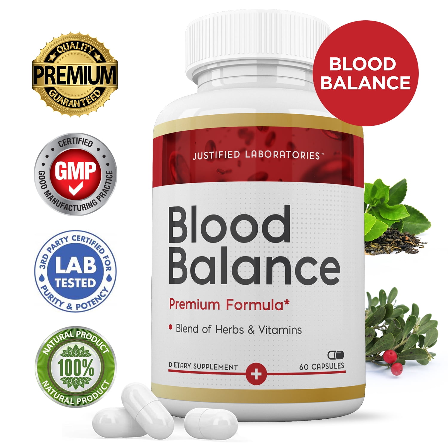 Blood Balance Premium Formula 688MG 60 Capsules - Walmart.com