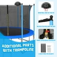 thumbnail image 3 of Trampoline,  14 FT Recreational Trampoline with Enclosure Net, Basketball Hoop and Ladder, Trampoline Outdoor for Kids, 3 of 8