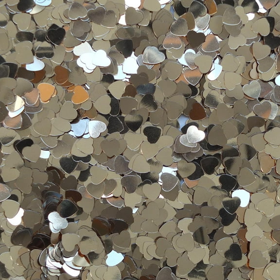 Gold Heart Sequins 6mm No Hole Shiny Metallic Made in USA