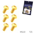 thumbnail image 1 of 6PCS TC4 Ti Alloy Disc Screws CNC T25 Disc Brake Torx Bolts 5x10mm, 1 of 8