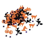 Pack Of 30g Happy Sprinkle Table Confetti DIY Craft Accessories - Black Purple & Orange