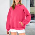 thumbnail image 2 of kpoplk Women's Graphic Hoodies Print Drawstring Long Sleeve Pocket Sweatshirt Pullover Tops(Hot Pink,S), 2 of 8