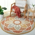 thumbnail image 2 of SAFAVIEH Novelty Malanie Floral Area Rug, Grey/Gold, 5' x 5' Round, 2 of 7