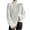 White, variant on QIPOPIQ Womens Sweaters Clearance Fashion Drop Shoulder Sweater Long Sleeve Pullove Turtleneck-Neck Casual Sweater Tops Knitwear Army Green S