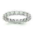 thumbnail image 2 of 14k White Gold Round Cut Diamond Eternity Wedding Band Anniversary Ring Size 8.5 - 3 Ct., 2 of 6