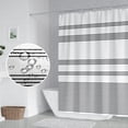 thumbnail image 3 of Black and White Bathroom Shower Curtain Abstract Stripes Geometric Lines Pattern Shower Curtain Polyester Waterproof Modern Minimalist Home Decor Bath Shower Curtain with Hooks, 72x72 Inch, 3 of 6
