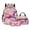 Pink - Marble Star, variant on DISNIMO Cow Printed 3 Pcs Backpack Set for Boys Girls, Lightweight Backpack and Lunch Bag Set for Primary Preschool Student, 17 Inch Large Student Backpack with Pencil Pouch
