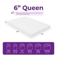 thumbnail image 2 of 6 Inch Queen Cooling Memory Mattress Medium Firm Certified Pressure Relief & Cool Sleep Mattress-in-a-Box Comfort & Supportive Fiberglass (Queen, 6 in), 2 of 8