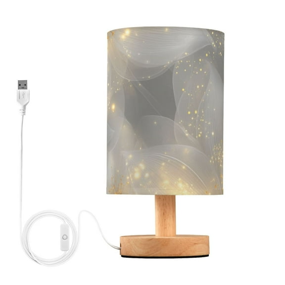 Gold Light Flowers Table Lamp for Desk Nightstand Lamp with USB Modern Gifts for Bedroom Living Room Kids Room