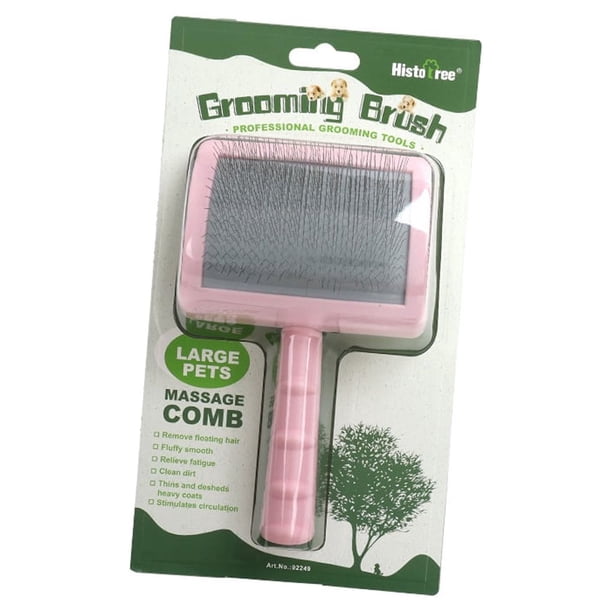 Methold Cepillo de pelo portátil para mascotas, removedor de pelos sueltos, cepillos de aseo, herramientas de limpieza de peluquería, Aseo de mascotas Rosa