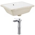 thumbnail image 1 of 18.25-in. W Rectangle Bathroom Undermount Sink Set In White - Chrome Hardware AI-22778, 1 of 8
