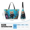 thumbnail image 4 of Naloa Underwater Diving Cat Large Capacity Beach Bag, Waterproof Sandproof Beach Swim Pool Bag Tote Bag for Women, 4 of 7