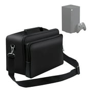 Nylon Shockproof Waterproof Game Console Carry Case for Xbox Series X, Controllers Protective Travel Bag-Black