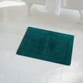 thumbnail image 2 of Better Homes & Gardens Bath Rug Cotton Reversible Washable, 17"x24", Teal Rain, 2 of 13