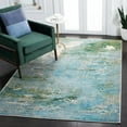 thumbnail image 2 of SAFAVIEH Madison Oscar Abstract Distressed Area Rug, Light Blue/Green, 6'7" x 6'7" Square, 2 of 8