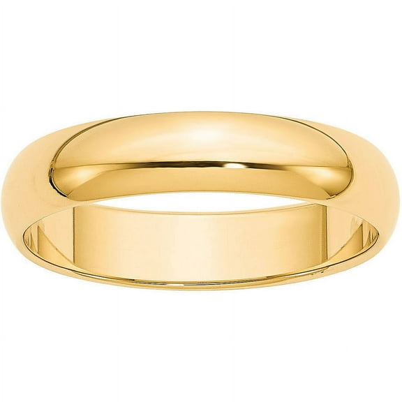 Primal Gold 14 Karat Yellow Gold 5mm Half-Round Wedding Band