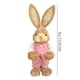 thumbnail image 2 of Easter Bunny Decor Easter Straw Bunny Figurine, 14" Tabletop Sisal Easter Bunny Figurine with Carrot, Straw Rabbit Decor Statue, Spring Decorations for Home Farm (D), 2 of 5