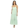 thumbnail image 1 of White Mark Robe Maxi Babydoll à Étages pour Femmes à Encolure Dégagée et Taille Empire, 1 of 6