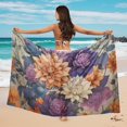thumbnail image 4 of Uourmeti Boho Mandala Swimsuit Coverup for Women Chiffon Beach Pareos Soft Scarf Blouse for Swimwear for Travel Vacations, 4 of 7