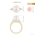 thumbnail image 5 of ANGARA Freshwater Cultured Pearl Three Stone Ring with Diamonds in 14K Yellow Gold for Women | June Birthstone, Birthday, Anniversary, Jewelry Gift for Women | Pearl Ring, 5 of 8