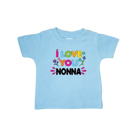 

Inktastic I Love You Nonna with Flowers Gift Baby Girl T-Shirt