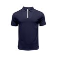 thumbnail image 2 of Men's Quarter Zip Short Sleeve Top & Jogger Pants 2 Piece Outfit Navy Blue XXXL, 2 of 7