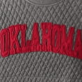 thumbnail image 3 of Women's Pressbox Heather Charcoal Oklahoma Sooners Moose Quilted Pullover Sweatshirt, 3 of 4