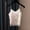 White, variant on Women's Tanks Sleek V-Neck Sequined Tank Top with Fish Scale Shine for Women Pink One Size