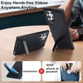 thumbnail image 4 of Allytech Case for Samsung Galaxy S22 Ultra, Hidden Kickstand PU Leather [Compatible with MagSafe] Case, [Anti-Drop & Shockproof] Ultra Slim Retro Protective Case for Women Men - Black, 4 of 8
