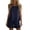 Navy, variant on Womens Eyelet Lace Ruffle Trim Sleeveless Cami and Shorts 2 Piece Lounge Set Dual Side Hand Pockets Drawstring Elastic High Waist Loose Relaxed Mini Sleep Casual Matching Outfit
