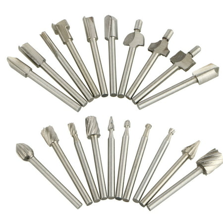 TSV 20 Pack Tungsten Carbide Cutting Burr Set Dremel Drill Bits Rotary Grinder (Best Dremel Bit For Porting Aluminum)