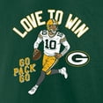 thumbnail image 4 of Men's Jordan Love Green Green Bay Packers Player Illustrative Pack T-Shirt, 4 of 4
