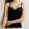 thumbnail image 4 of Warm Thermal Tank Top for Women Spaghetti Straps Camisole Fleece Lined Camisole Underwear Vest Black XXL, 4 of 6