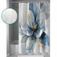 thumbnail image 3 of Extra Long Shower Curtain 72x96 Inch, Moroccon Shower Curtain Waterproof Bathroom Decor Blue Gradient Flowers Fabric Bath Curtain Set Accessories with Hooks, 3 of 6