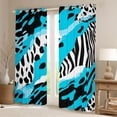 thumbnail image 2 of Homewish Chic Zebra Leopard Print Curtains Pack of 2 (42x84 Each), Blue Wateroclor Art Curtains Blackout, Modern Fashion Abstract Bedroom Curtains, Window Curtains Home Decor, 2 of 6