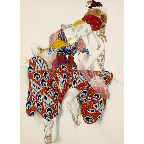 Leon Baksts Costume Design For Ballet Russe Production Of The Flower Of Immortality. It Was Worn For Role Of Iksender Danced By Vaslav Nijinsky In 1922 (Bsloc20171249) History (24 x 36)