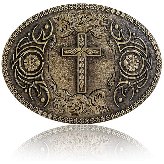 KDG Unisex Vintage Simple Cowboy Celtic Knot Belt Buckle, Silver