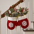 thumbnail image 6 of JHEHF Christmas Mitten Wreath with Lights Christmas Lighted Werath Front Door Garland xmas Hanging Ornament for Party Decoration Farmhouse Home Garden Wall Decor, 6 of 9