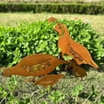 thumbnail image 3 of 4 Peice Rusty Quail Family Yard Sign,Metal Birds Yard Decor,Quail Lawn Signs with Stakes,Realistic Quail Decoration for Garden Lawn Pathway,Outdoor Metal Animals Silhouette Art Decor, 3 of 8
