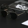 thumbnail image 3 of Mens Sunglasses Retro Full Frame Diamond Cut Lightweight UV400 For Sun Protection Fishing Outing Outdoor Stage, 3 of 4