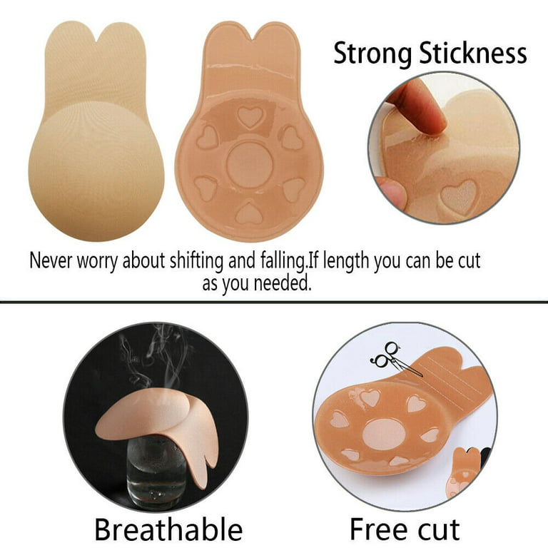 Women Lace Invisible Silicone Breast Pad Boob Lift Tape Bra Nipple Cover  Sticker