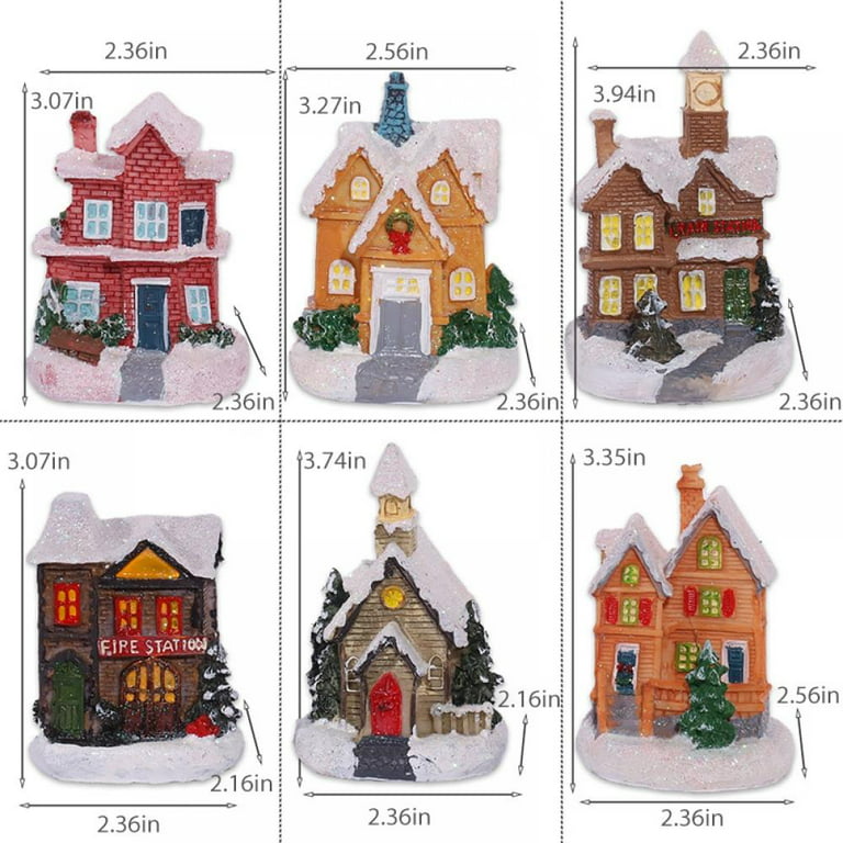 Color Picture of Country Christmas Village Houses