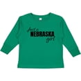 thumbnail image 3 of Inktastic Just a Nebraska Girl Born and Raised Girls Long Sleeve Toddler T-Shirt, 3 of 5